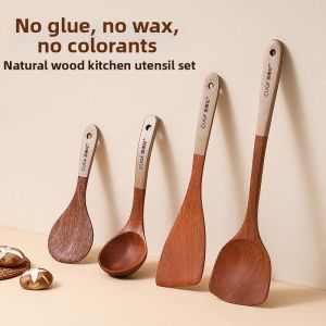 KONGBAIJIAN | Non-stick Heat-resistant Wooden Cooking Spatula