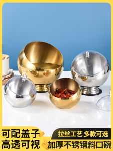 Bình Đựng Gia Vị Bằng Thép Không Gỉ Dùng Trong Nhà Hàng Bộ Đồ Ăn Tráng Miệng DIY Chai Đựng Gia Vị Kiểu Trung Quốc Chai Đựng Gia Vị Hình Chén Nghiêng