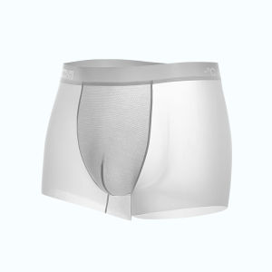 Ice Silk Nude Feel Style Underwear Men Four Boxers Breathable Thin Section Traceless Ultra-Thin Sports Breathable Underpants Shorts