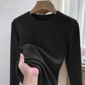 2025 New Thermal Top for Women Thermal Underlay Women Velvet Slim Fit Long Sleeve T-shirt Top