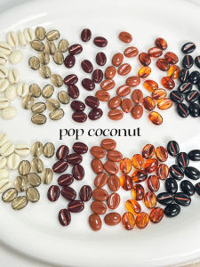 ลูกปัดอะคริลิกสไตล์เช็กโก้สำหรับทำเครื่องประดับ DIY ลูกปัดลูกกลั่นกาแฟสำหรับทำสร้อยข้อมือ สร้อยคอ อุปกรณ์ทำเครื่องประดับ