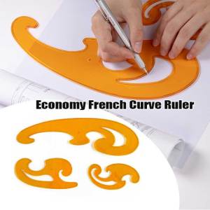 3Pcs Plastic French Curve Ruler Set Clothing Templates