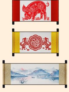 Blank Scroll Hard Pen Calligraphy Paper Semi-Mature Xuan Paper for Creative Mini Hanging Painting Framing Business Supplies