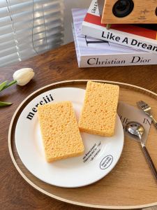 Japanese Kamijo Natural Cellulose Sponge Mildew-Proof Quick-Drying Dishwashing Brush Cleaning Bar Scouring Pad Dish-Washing Sponge