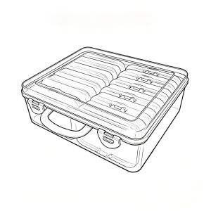 Versatile 12+1 compartment storage set—featuring a combination of a large outer box and transparent lidded inner boxes—designed