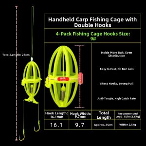 LAODAO | Hypophthalmichthys & Aristichthys Dedicated Fishing Rig Bound Hooks