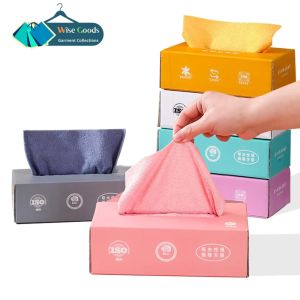 WGG Reusable & Disposable Absorbent Microfiber Cleaning Cloths – 20pcs Super Soft Cleaning Cloth with Dispenser Box
