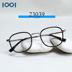 IOOI Eyewear - Kacamata Bulat Metal TR Lensa Anti Radiasi Blueray Photocromic Wanita 23039