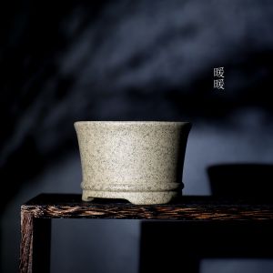 Warm Purple Clay Mini Flower Pot High Basin round Mouth Premium Quality Flagellum Plant Desktop Simple Style Floral Greenery