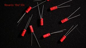 โนวาติสคาปาซิเตอร์ 50/10uf BP แบบไม่มีขั้วเกรดออดิโอ ขนาด 5*11 มม. รหัส E535