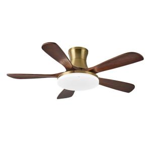 NVC | Protective Eye Ceiling Fan Light Solid Wood Blades Antique Chinese Style