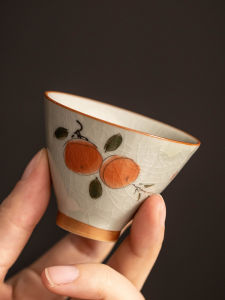 CIYOUMING | Hand-painted Ge Kiln Ice Cracking Pattern Tea Cup for Kung Fu Tea
