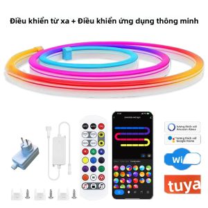Đèn Dây LED Neon BEIMU WIFI Chống Nước Điều Khiển Bằng Giọng Nói RGBIC Chip SMD5050 Thông Minh Trang Trí Nhà Cửa Ngoài Trời Cửa Hàng 24V