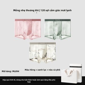 Quần Lót Nam Mỏng Thoáng Khí Không Đường May Bằng Vải Lụa Băng