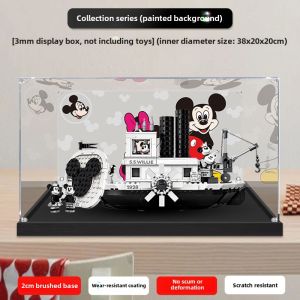 Acrylic Display Case for LEGO Willie Steamship Mickey Steamboat 21317 Figurine Dustproof Box Suitable Age 3 Years And above