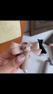 Ikat Rambut Korea Model Kabel Motif Pita Kuncir Kepang Elastis Phone Cord Flower Hair Tie AHD003