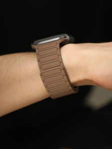 FENKAN | Silicone Armor Magnetic Watch Band for Apple Watch Series 10/9/8/7/6/5/4/3 SE and Ultra 1/2