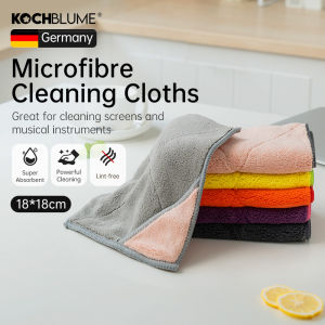 Kochblume Khăn lau bếp Khăn lau Microfiber 18x18cm món ăn khăn rửa xe siêu mềm cao làm sạch hút nước giẻ dụng cụ gia đình