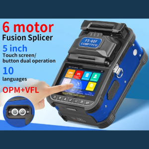 COMPTYCO FS-60F fully automatic fiber fusion splicer  6 motors OPM/VFL 10 languages button/touch bidirectional operation fiber optic fusion splicer