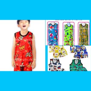 ✅ Little LUCAS ™️🔖 Sale TERNO for BOYS KIDS Clothes Sando and Short Cartoon Print Set | Colorful Kids Terno Pambahay for Boy Clothing Sets | sandu tirno damit pambata for 1 2 3 4 5 6 7 8 9 10 11 12 years old | Terno for Kids Sando Short Pair - Ming Chin