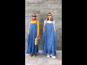 Overall Jeans Jumbo 3XL Moana Jumpsuit Wanita Full Kancing Baju Kodok Denim Terbaru Tanpa Inner Manset