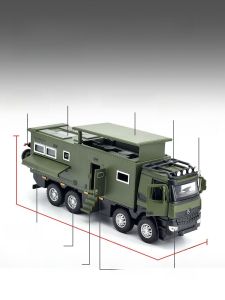 Metal Toy Car Model Nomadic Camper Truck Boys Simulation Play Vehicle Inertial Winding up Toy City Traffic Car Style