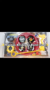 Mainan gasing tarung Gangsing Beyblet 4in1 2 Launcher Gangsing Duel
