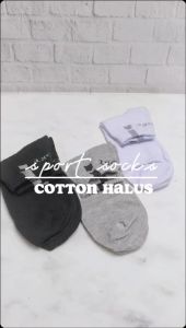 (3 PASANG) KAOS KAKI OLAHRAGA PENDEK KOTAK ALLSIZE DEWASA