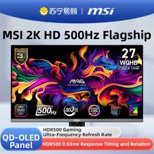 MSI 27 Inch MAG 272QP QD-OLED X50 Gaming Monitor 2K Resolution 500Hz Refresh Rate HDR True Black 500 Display Portable Computer Screen