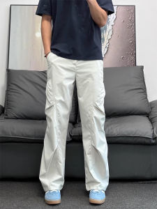 Quần Ống Đứng American Fold Dry Paratrooper Dành Cho Nam Mùa Hè Mỏng Màu Trắng Quần Thể Thao Quần Dài Thường Ngày Quần Dài