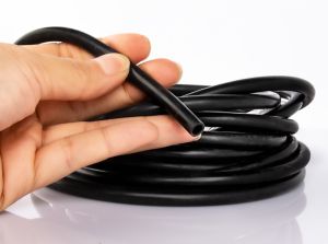 Hose Fluorine Rubber Tube Insulation High Temperature Resistant Black 1Meter)