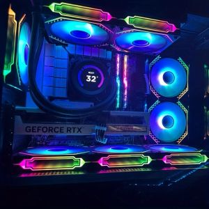 Prism 12cm ARGB PWM PC Cooling FanInfinity Mirror Lighting Effect5V 3PIN Sync800-2000 RPMQuiet High Airflow Cooling Fan