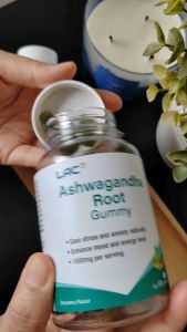 [Expiry Feb 2025] LAC Ashwagandha Root Gummy (60 Gummies) for Stress Tolerance Adaptogen and Vitality - Lazada