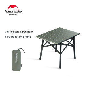 Naturehike outdoor camping portable aluminum alloy folding table picnic barbecue lightweight small table weight only 1kg with storage bag
