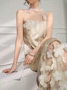 PlumJan | Summer New Lace Stitching 3D Flowers Dress