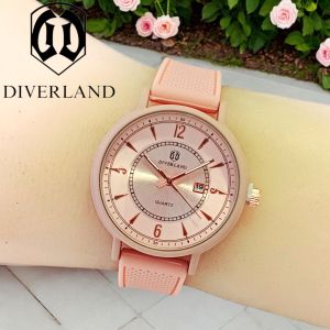 PROMOSI TERMURAH / JAM TANGAN WANITA FASHION KOREA / JAM TANGAN WANITA TAHAN AIR / JAM TANGAN KASUAL WANITA / JAM TANGAN WANITA ORIGINAL / JAM TANGAN DIVERLAND DDL04 TALI RUBBER TANGGAL AKTIF7
