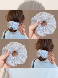 NING ZHOU | Stylish Blue Flowered Hair Tie