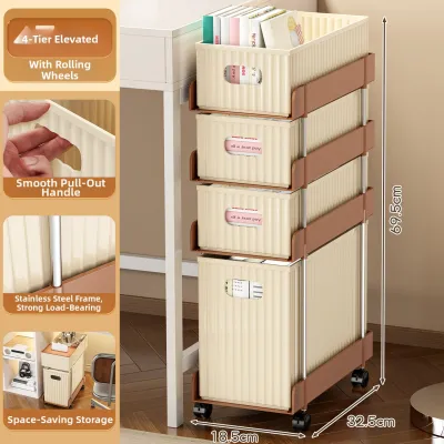 SUOBAI | Under Desk Drawer-style Rolling Storage Organizer Multilevel