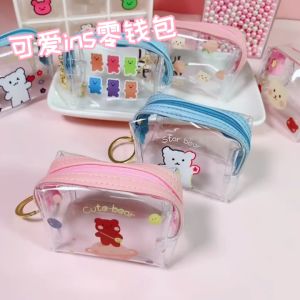 Coin Purse Wallet 👛 卡通零钱包 Dompet Kecil Pouch Comel Lutsinar Cartoon Cute Waterproof Mini Portable Coin Holder Transparent