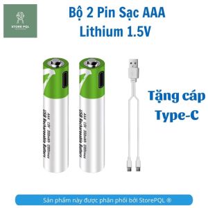 Pin sạc AAA 1.5V 550mWh dung lượng cao tiện lợi với cổng sạc Type-C chất liệu thân thiện với môi trường thích hợp cho ổ khóa cửa - intl