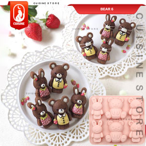 Cetakan Puding Kue Coklat fondant Bentuk Mix Bear And Rabbit Cetakan Silikon Karakter lucu Cetakan Puding Bentuk Beruang Dan Kelinci Alat Masak Bahan Silikon - Lazada