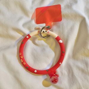 Universal Silicone Rabbit Cartoon Bracelet Hand Ring for Huawei Xiaomi Honor Mobile Phone Shell Accessories Other Brand Models