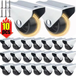 【Hibeautylife】2/10pcs Small Caster Wheels Luggage Universal Mobile Silent Caster Storage Boxes Cabinet Doors Wheel Home Improvement Accessory