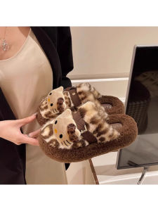 Dép Đi Trong Nhà Mùa Thu Đông 2025 Mới Ra Mắt Dép Đi Trong Nhà Có Họa Tiết Da Báo KT Dép Đi Trong Nhà Bằng Cotton Có Lông Lót Bên Trong Không Có Mùi