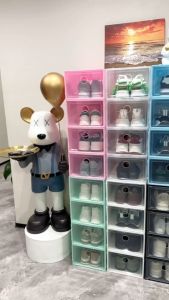 กล่องใส่รองเท้า ฝาหน้า-ฝาหลัง Size XL ไซส์ใหญ่ กล่องหนา ทรงสวย มีรูระบาย กล่องใส่ของอเนกประสงค์