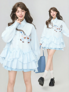 KEIKO | Áo Sơ Mi Nếp Gấp Voan Đính Nơ Chủ Đề Ngựa