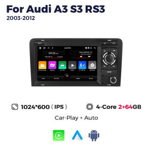 Navifly Android 15 Car Radio Stereo For Audi A3 S3 RS3 2003-2012 GPS Navigation Car Multimedia Video Player RDS FM WIFI 2 DIN
