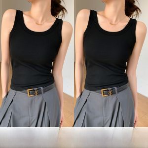 MiiOW | Womens Fashionable Summer Tank Top Vest Multi-layered Wear With Chest Pad Slimming Hide Side Breast Advanced Top