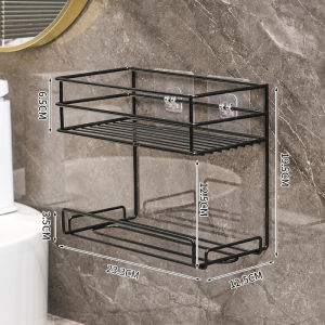 Bathroom Wash Basin Face Cloth Storage Rack Wall-Mounted Bathroom Wall Wash Makeup Tableware Storage Punch-Free