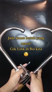 Kran Angsa Keran Dapur Cuci Piring Kran Wastafel Stainless Steel Anti Karat 1/2 Inch